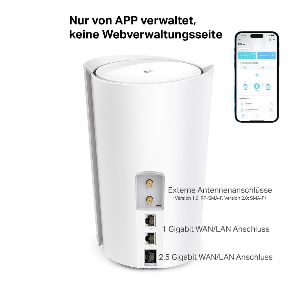 TP-Link Deco X50-5G – Wi-Fi 6 AX3000 5G Router mit SIM-Slot & Mesh-Unterstützung