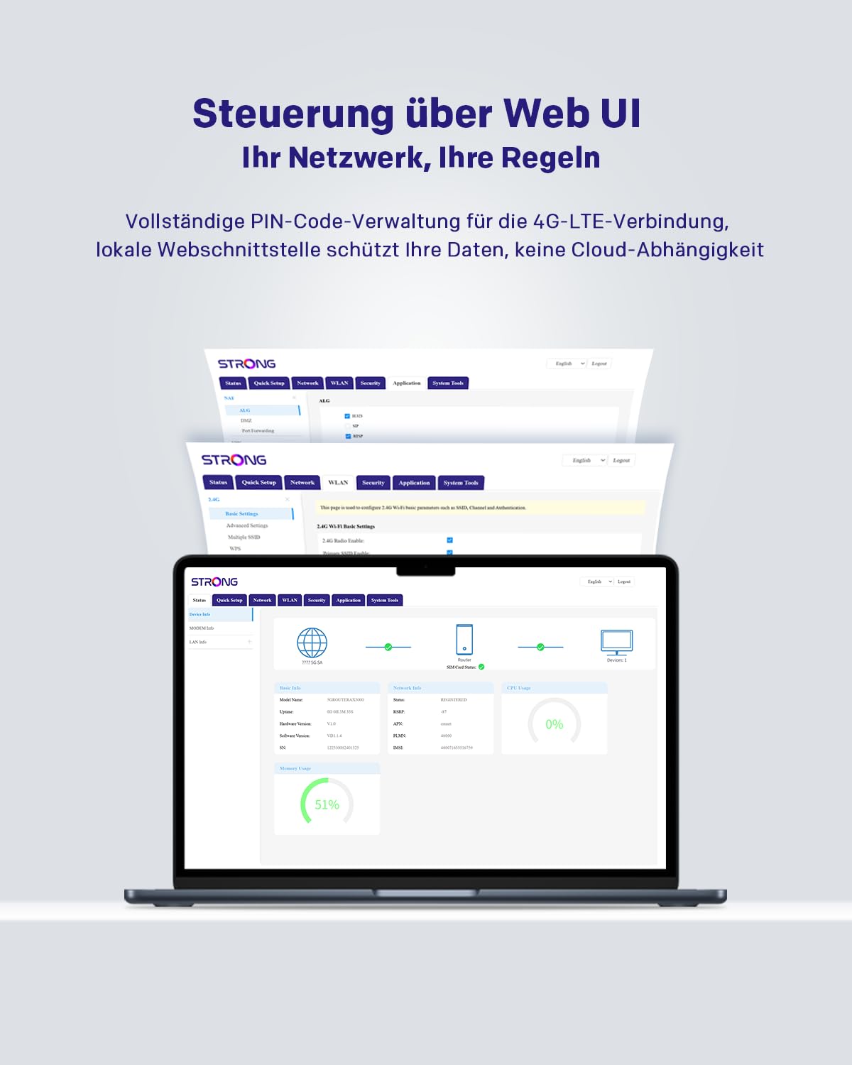 STRONG 5G WLAN Router – Wi-Fi 6 AX3000 Mobiler Hotspot mit Dual-LAN
