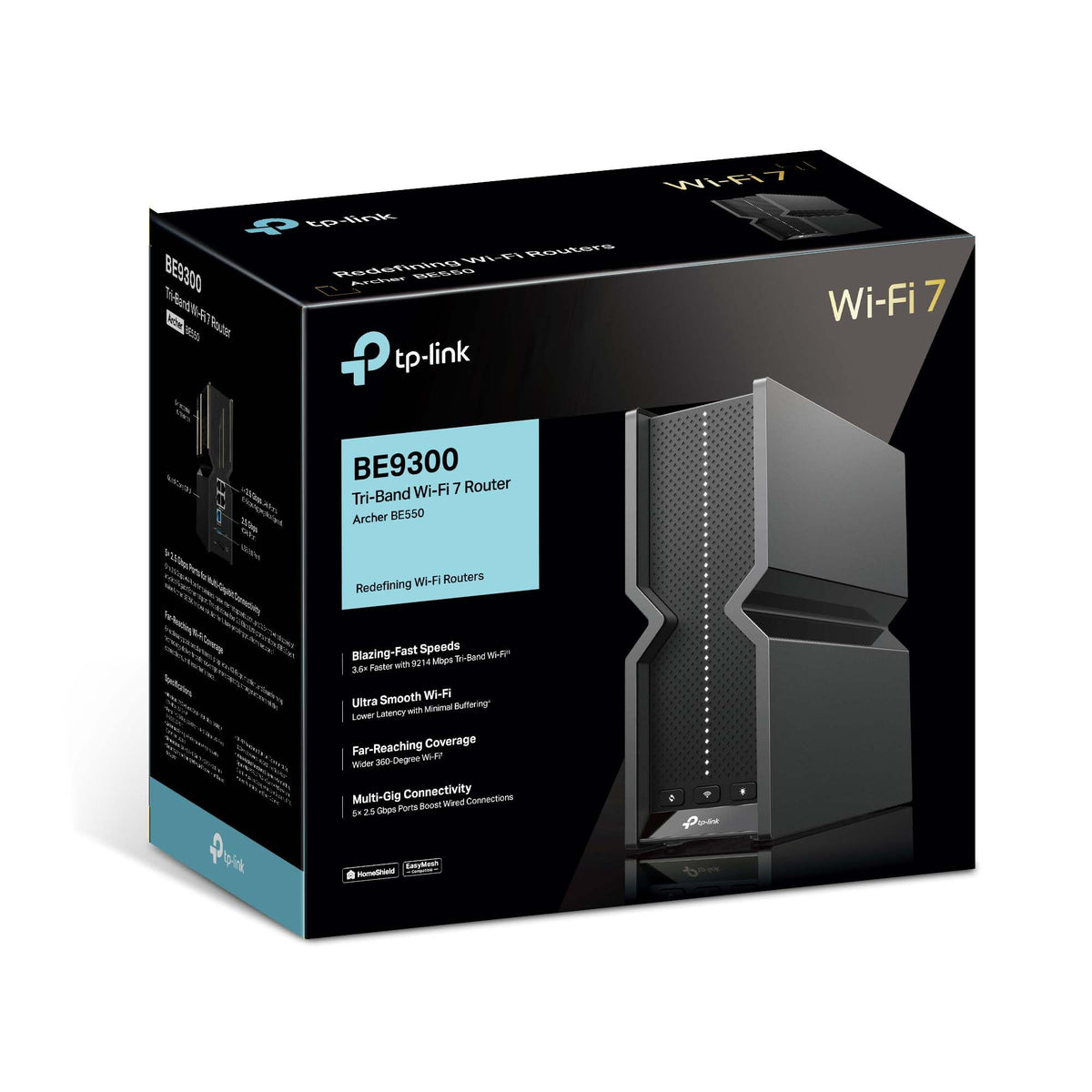 TP-Link Archer BE550 – Wi-Fi 7 BE9300 Tri-Band Router mit 2.5G Ports & VPN