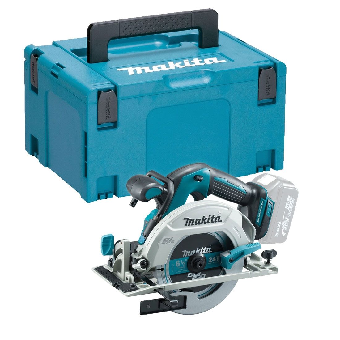 Makita DHS680ZJ 18v LXT bürstenlos Handkreissäge 165mm ohne Akku und Ladegerät In Makpac Transportkoffer